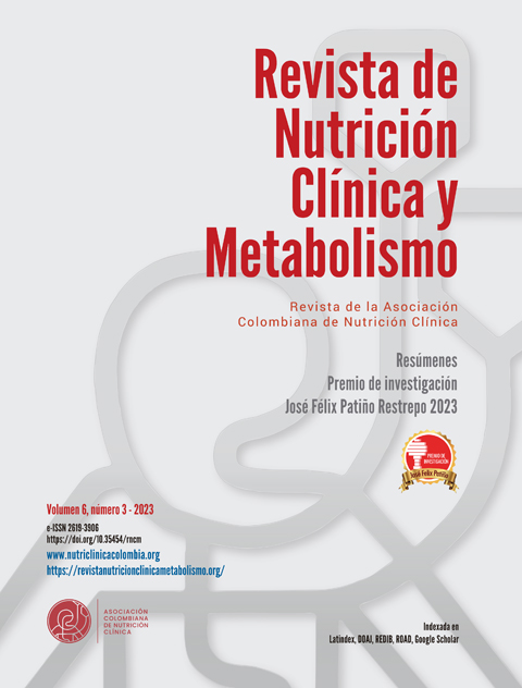 					Ver Vol. 6 Núm. 3 (2023): Revista de Nutrición Clínica y Metabolismo: Julio-Septiembre
				