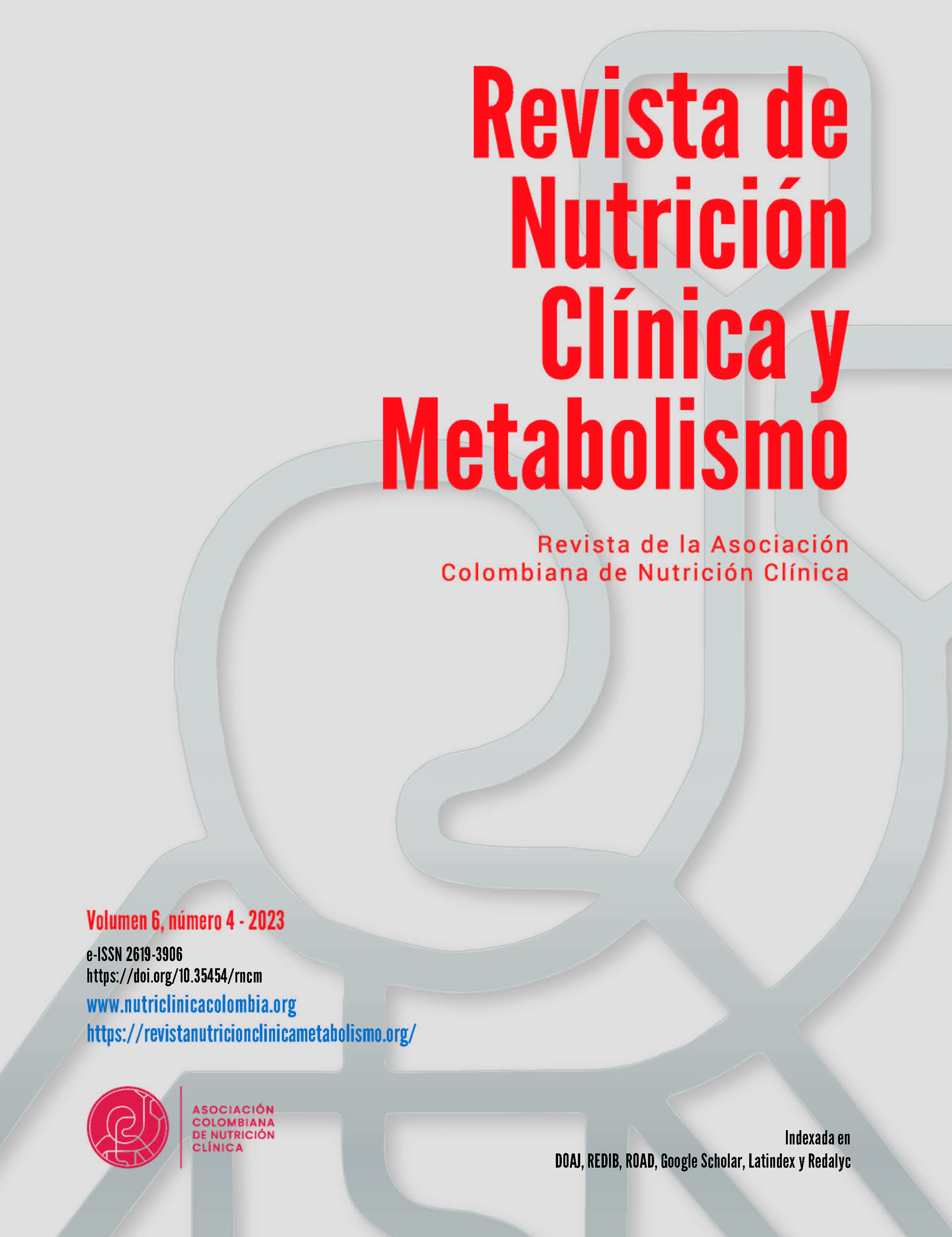 					Ver Vol. 6 Núm. 4 (2023): Revista de Nutrición Clínica y Metabolismo: Octubre - Diciembre
				