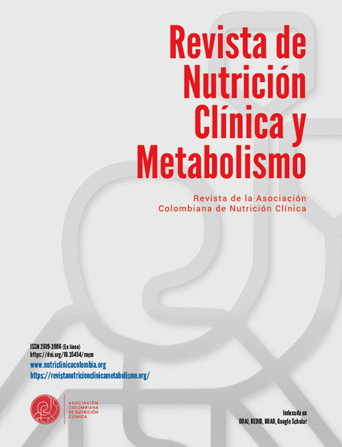 					Ver Vol. 7 Núm. 1 (2024): Revista de Nutrición Clínica y Metabolismo: Enero-Marzo
				
