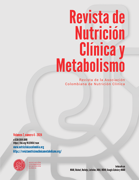 					Ver Vol. 7 Núm. 4 (2024): Revista de Nutrición Clínica y Metabolismo: Octubre-diciembre
				